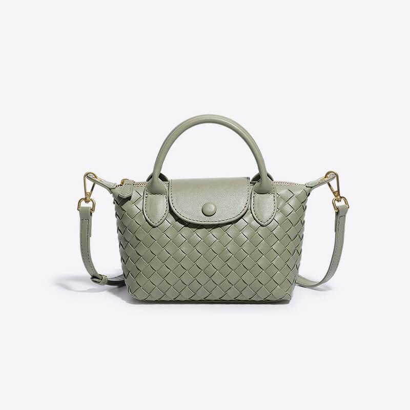 Women's Woven Mini Crossbody Bag with Top Handle
