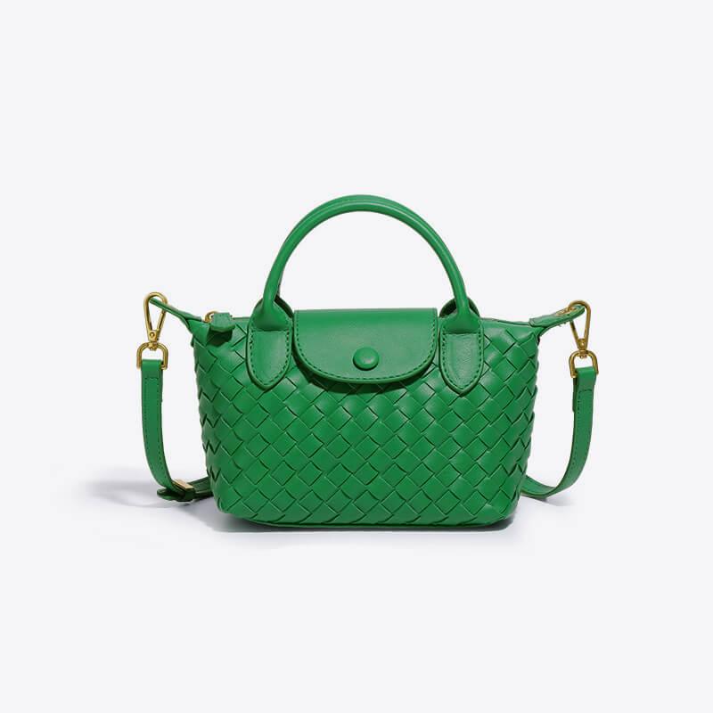 Women's Woven Mini Crossbody Bag with Top Handle