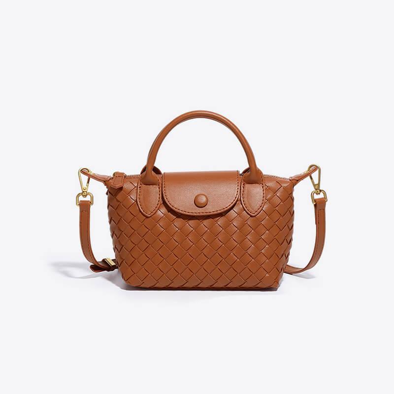 Women's Woven Mini Crossbody Bag with Top Handle
