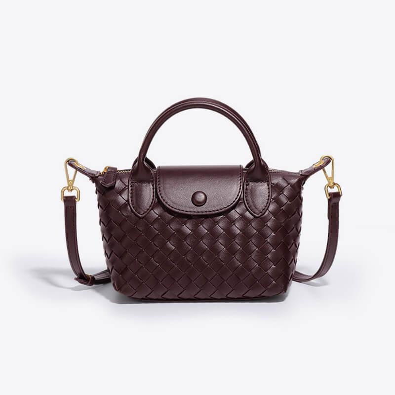 Women's Woven Mini Crossbody Bag with Top Handle