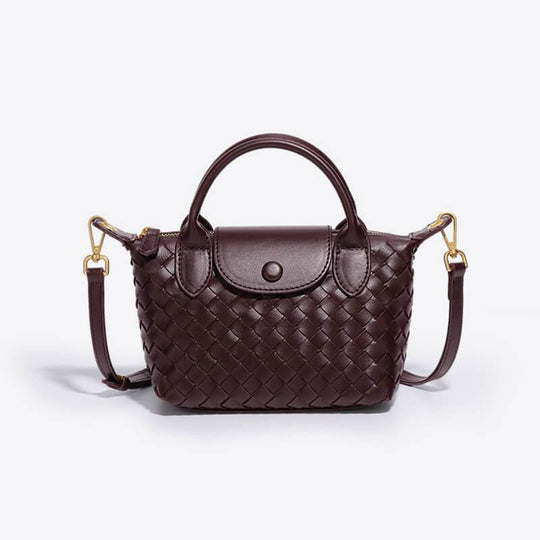 Women's Woven Mini Crossbody Bag with Top Handle